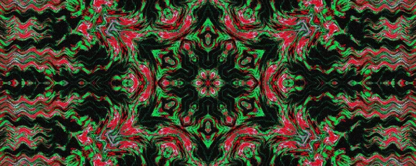 Black Green Colorful Seamless Patchwork Pattern Abstract Hand Drawn Art — Stock Photo, Image