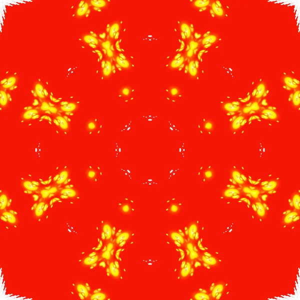 Geometric Red Golden Kaleidoscope Gold Seamless Pattern Abstract Multicolored Background — Stock Photo, Image
