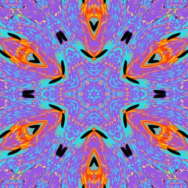 Fraktal mor soyut arkaplan. Işık efektleri. Neon altın parıltısı. Şenlik dekorasyonu. Renkli desen. Geometrik doku.