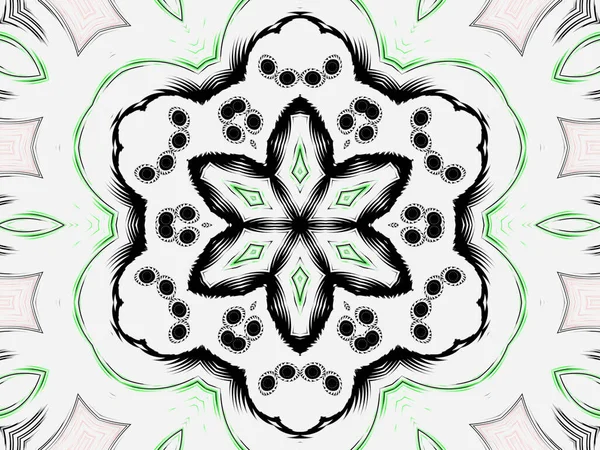 Όμορφη Απεικόνιση Λαμπρό Λουλούδι Αφηρημένο Μοτίβο Καλειδοσκοπίου Πρότυπο Σχεδιασμού — Φωτογραφία Αρχείου