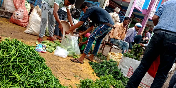 District Katni India Juli 2019 Een Vers Groentecadeau Voor Verkoop — Stockfoto