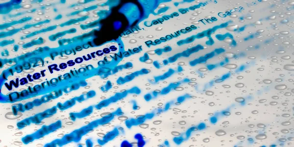 Water Resources Word Highlighted Closeup View Book Word Educational Related — Stock Photo, Image