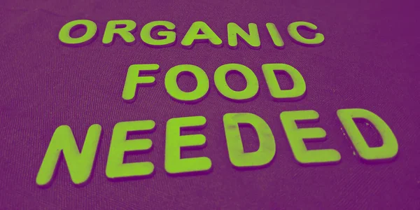 Organic Food Needed Word Presented Text Form Education Awareness — Stock Photo, Image
