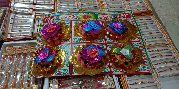 District Katni Inde Août 2019 Beau Rakhi Traditionnel Fait Main — Photo