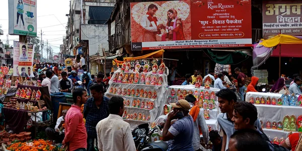 District Katni India October 2019 Asian People Crowd Hindu Traditional — Stock Photo, Image