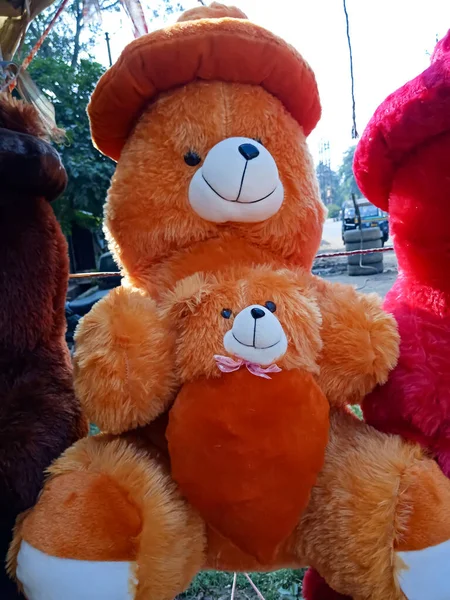 District Katni India Diciembre 2019 Osos Peluche Gigantes Colgados Venta — Foto de Stock