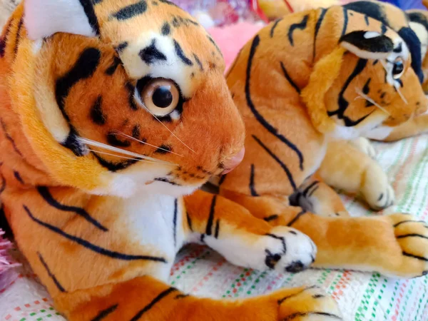 District Katni India Diciembre 2019 Los Juguetes Peluche Animales Tigre — Foto de Stock