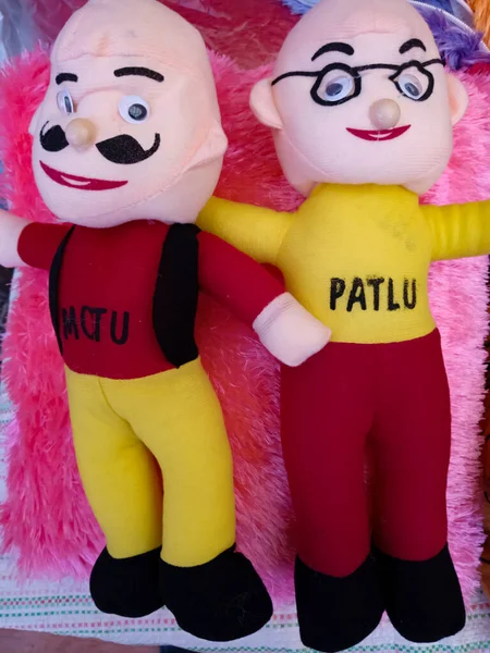 District Katni India December 2019 Mainan Teddy Motu Patlu Yang — Stok Foto