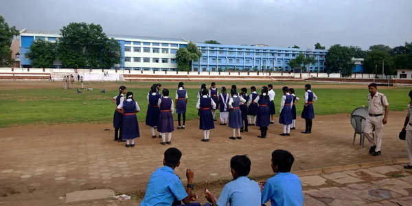District Katni Índia Agosto 2019 Estudante Sexo Masculino Escola Indiana — Fotografia de Stock