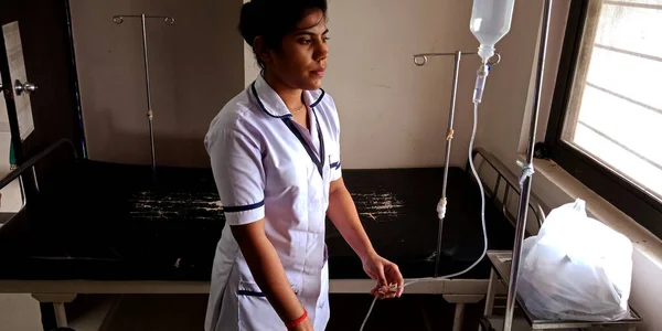 District Katni Inde Septembre 2019 Une Femme Médecin Indienne Vérifie — Photo