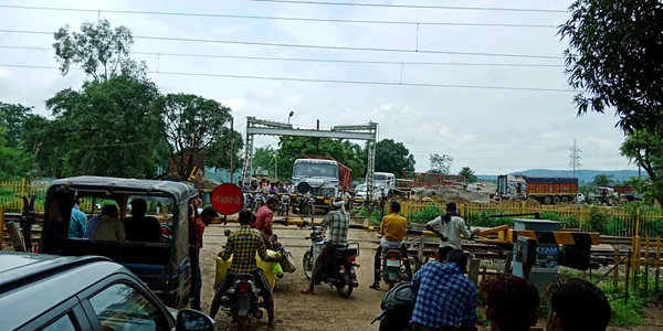 District Katni India Αυγούστου 2019 Πλήθος Ινδών Στις Οδικές Μεταφορές — Φωτογραφία Αρχείου