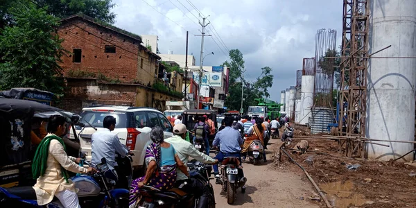 District Katni India September 2019 Indian Road Traffic Rush Road — Stock Photo, Image