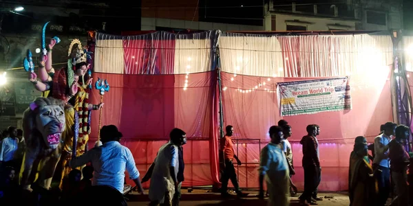 District Katni India Sierpień 2019 Indyjska Publiczność Ciesząca Się Rynku — Zdjęcie stockowe