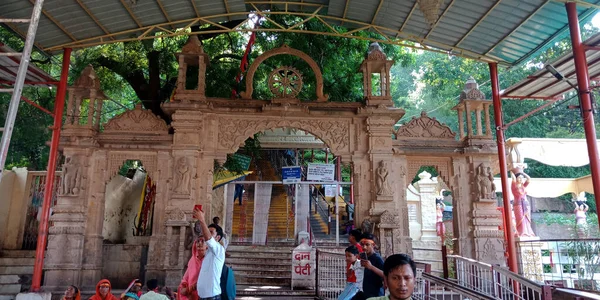 District Satna India September 2019 Indian Common People Crowd Entrance — Stock Photo, Image