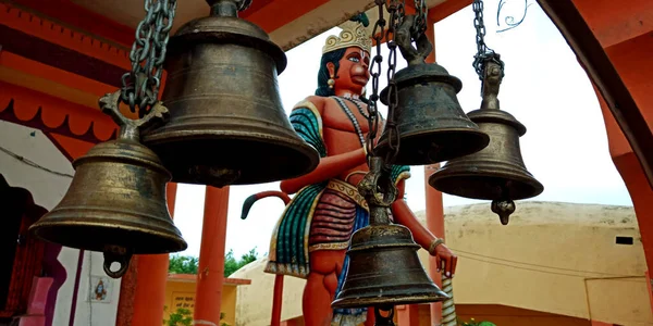 Stri Katni Hindistan Aralik 2019 Dini Brass Tanrı Hanuman Geçmişine — Stok fotoğraf