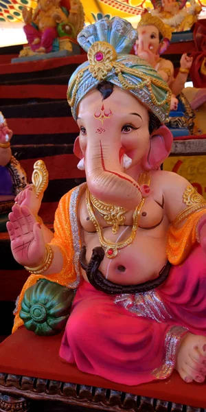 District Katni India Wrzesień 2019 Lord Ganesha Ziemi Wykonane Kolorowe — Zdjęcie stockowe