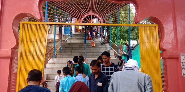Distrikt Katni Indien Oktober 2019 Religiöse Menschen Indischen Dörfern Drängen — Stockfoto