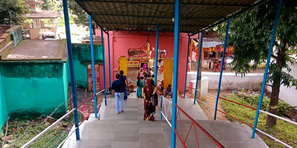 District Katni India Oktober 2019 Indiska Religiösa Människor Går Trappor — Stockfoto