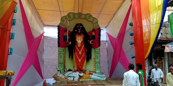 District Kni India ลาคม 2019 พระเจ Durga สถานท าหร บเทศกาลกองท — ภาพถ่ายสต็อก