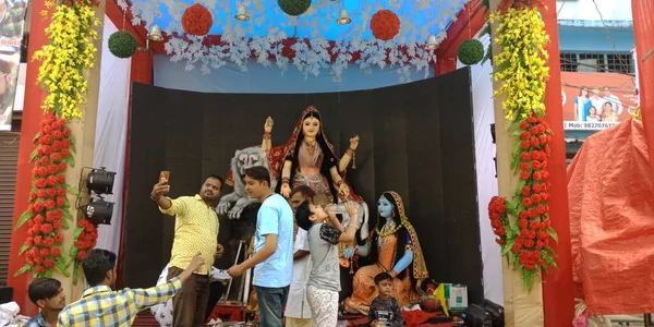 Districto Katni India Octubre 2019 Religiosos Indios Reunidos Santo Lugar — Foto de Stock