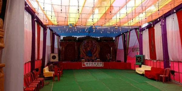 District Katni India Październik 2019 Indyjskie Dekoracje Religijne Dla Pana — Zdjęcie stockowe