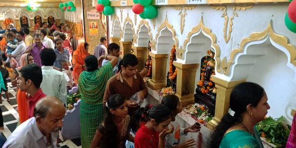 District Katni India Oktober 2019 Aziatische Religieuze Mensen Bidden Lord — Stockfoto