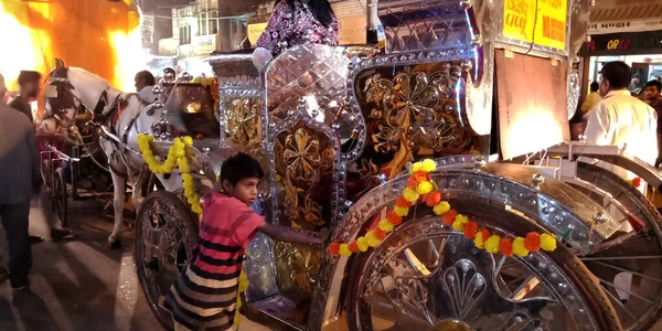 District Katni India Ekim 2019 Hintli Fakir Bir Çocuk Vijayadashami — Stok fotoğraf