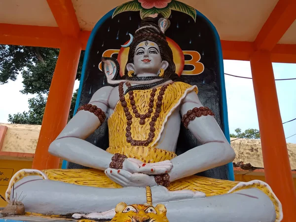 District Katni India Oktober 2019 Lord Shiva Stor Statypresentation Vid — Stockfoto