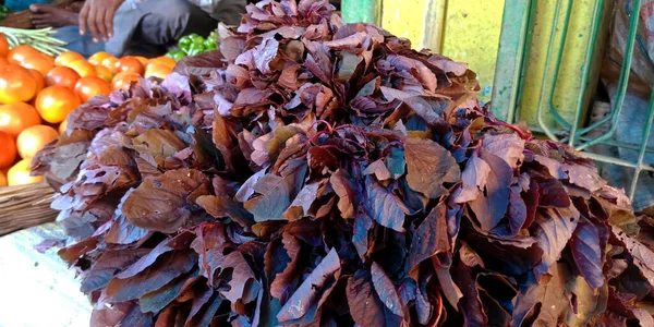 Frisches Rotes Gemüseblatt Isoliert Mit Gemischter Landwirtschaft Erzeugen Bauernmarkt Hintergrund — Stockfoto