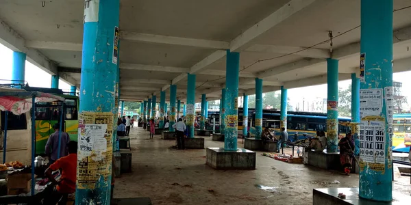 District Katni India September 2019 Indian Bus Stop View Waiting — Stock Photo, Image