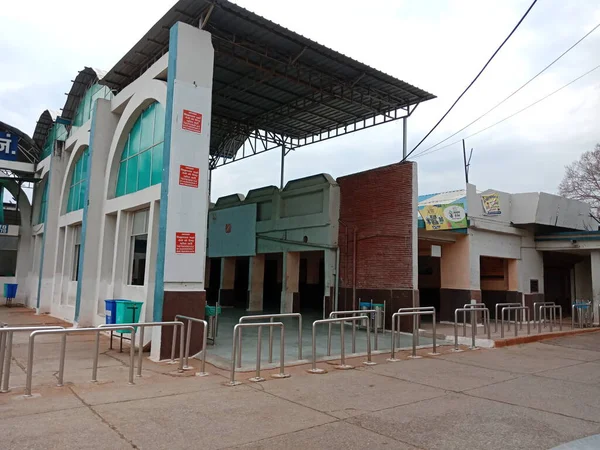 District Katni India March 2020 Indian Railway Station Building View — стокове фото