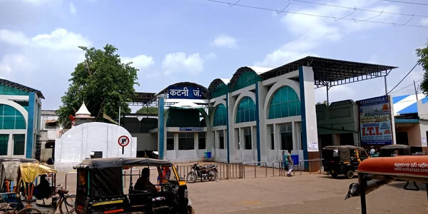 District Katni India March 2020 Indian Railway Station Building View — стокове фото