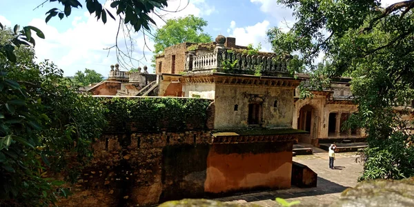 District Katni India Ekim 2019 Vijayraghavgarh Kalesindeki Yeşil Duvar Thakur — Stok fotoğraf