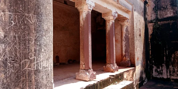 District Katni India October 2019 Stone Pillar View Ancient Fort — Stock Photo, Image