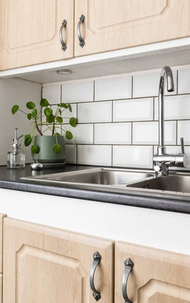 Interior home styling classic and modern kitchen water tap
