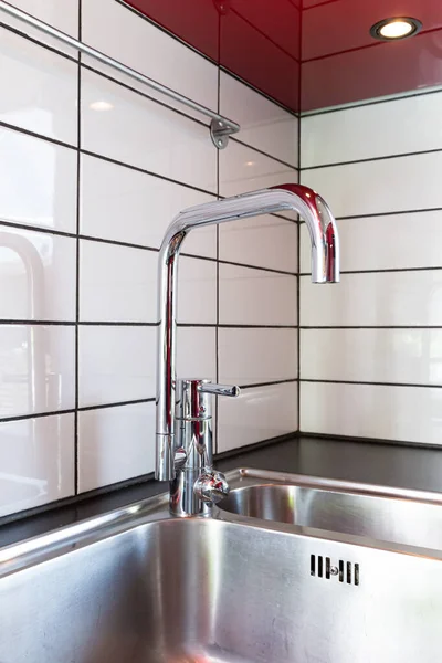 Interior home styling classic and modern kitchen water tap