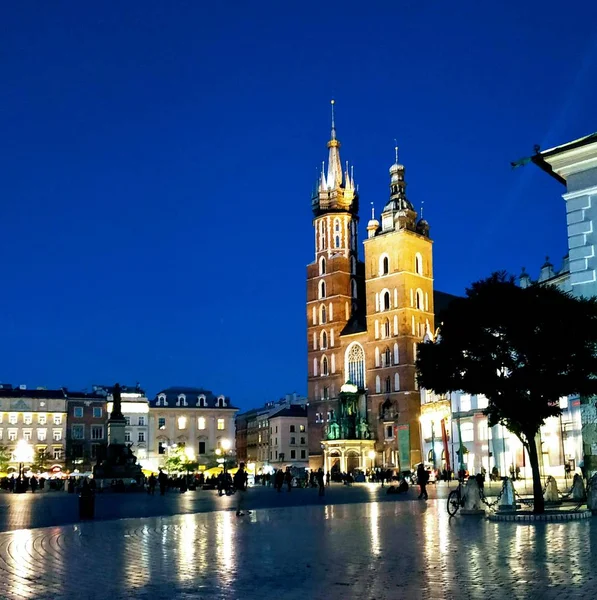 Kathedrale Auf Dem Hauptplatz Krakau — Stockfoto