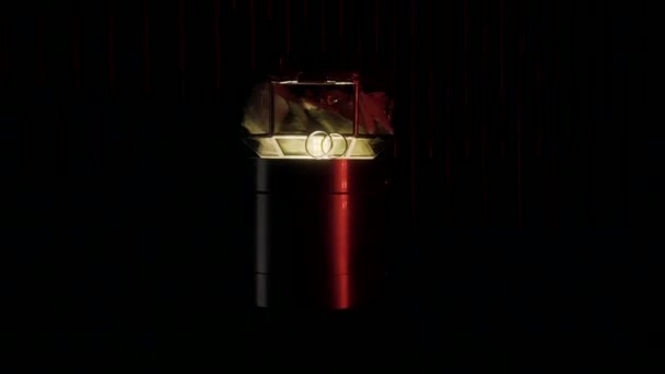 Скляна Коробка Прозора Ювелірна Коробка — стокове відео