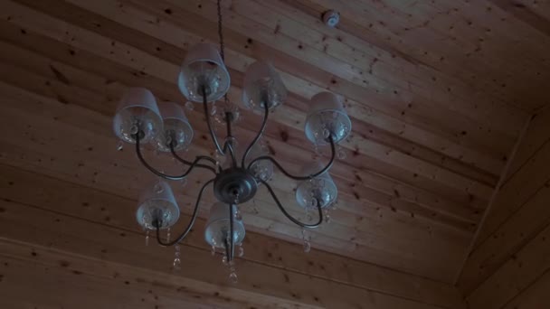 Indoor High Tech Chandelier Hanging Ceiling — Stock Video