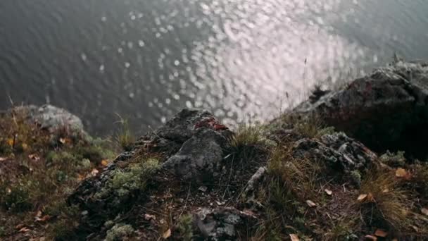 Küçük Parahodik Nehirde Kayaların Arasında Yüzüyor — Stok video