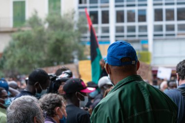 Palma, Mayorka, İspanya - 7 Haziran 2020: Irkçılığa karşı yapılan gösteride