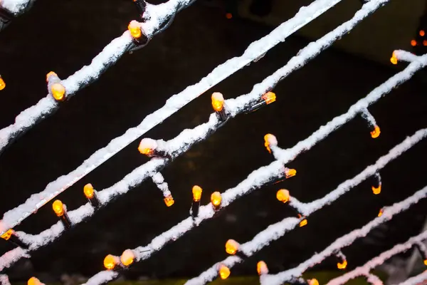 Noel Işık Dekorasyon Çelenk — Stok fotoğraf