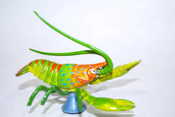 绿色龙虾塑料玩具 — 图库照片