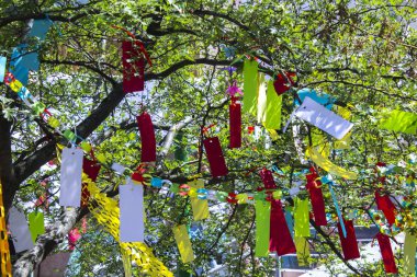 ağaç origami kağıt dekorasyon