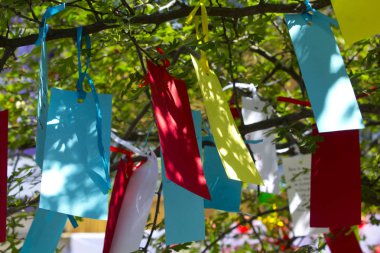 ağaç origami kağıt dekorasyon