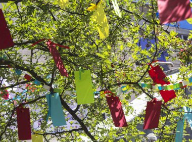 ağaç origami kağıt dekorasyon