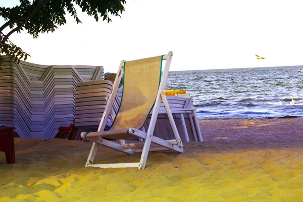 Chaise Longue Plage Vacances — Photo