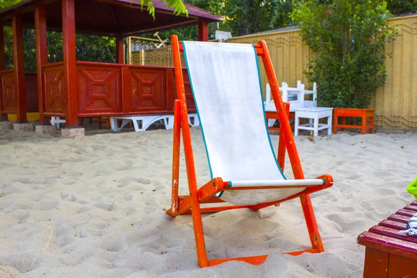 Beach Lounge Chair Holiday — Stock Photo, Image
