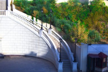 sokak merdivenleri park ağaç