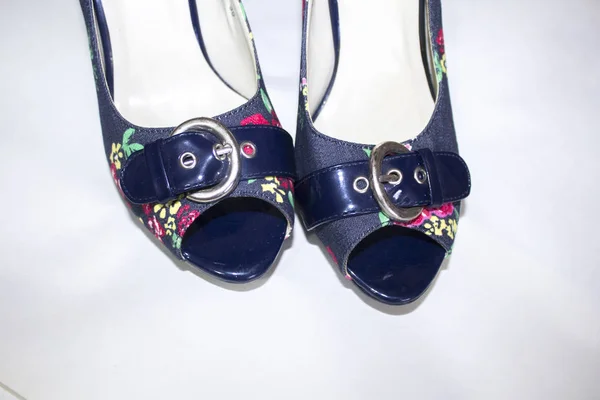 Chaussures Florales Féminines Mode — Photo